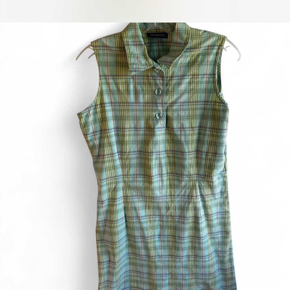 Liz Claiborne Plaid Sleeveless Dress